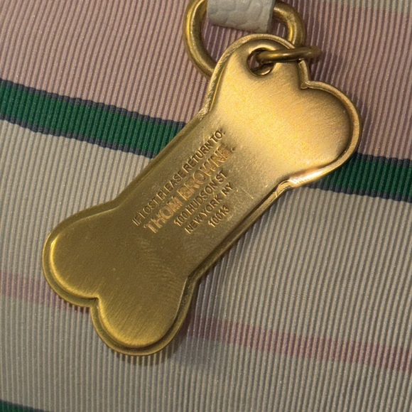 Thom Browne New York Hector Dog Large XL Tote Bag Pink & Green - Picture 11 of 16